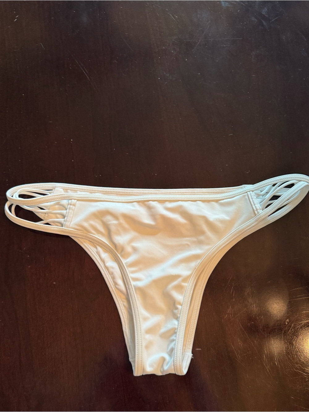 Victoria's Secret Cream Strappy Bikini Bottom - M